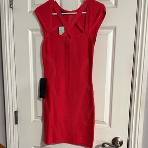 bebe Vibrant Red Mini Dress